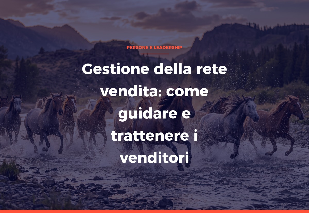 Gestione della rete vendita: come guidare e trattenere i venditori