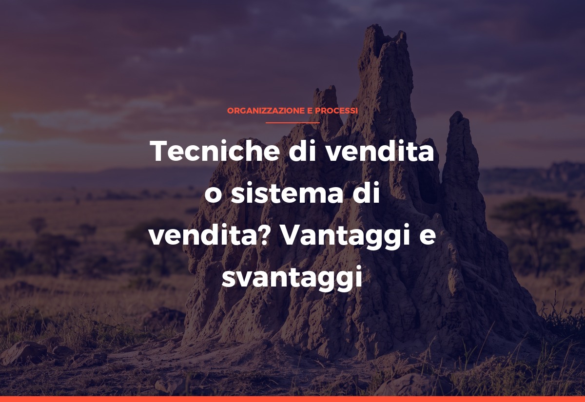 Tecniche di vendita o sistema di vendita? Vantaggi e svantaggi